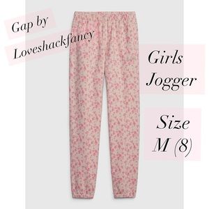 NWT Kids Sz Med GAP x Loveshackfancy Size M Kids Girls Floral Jogger Sweatpa…